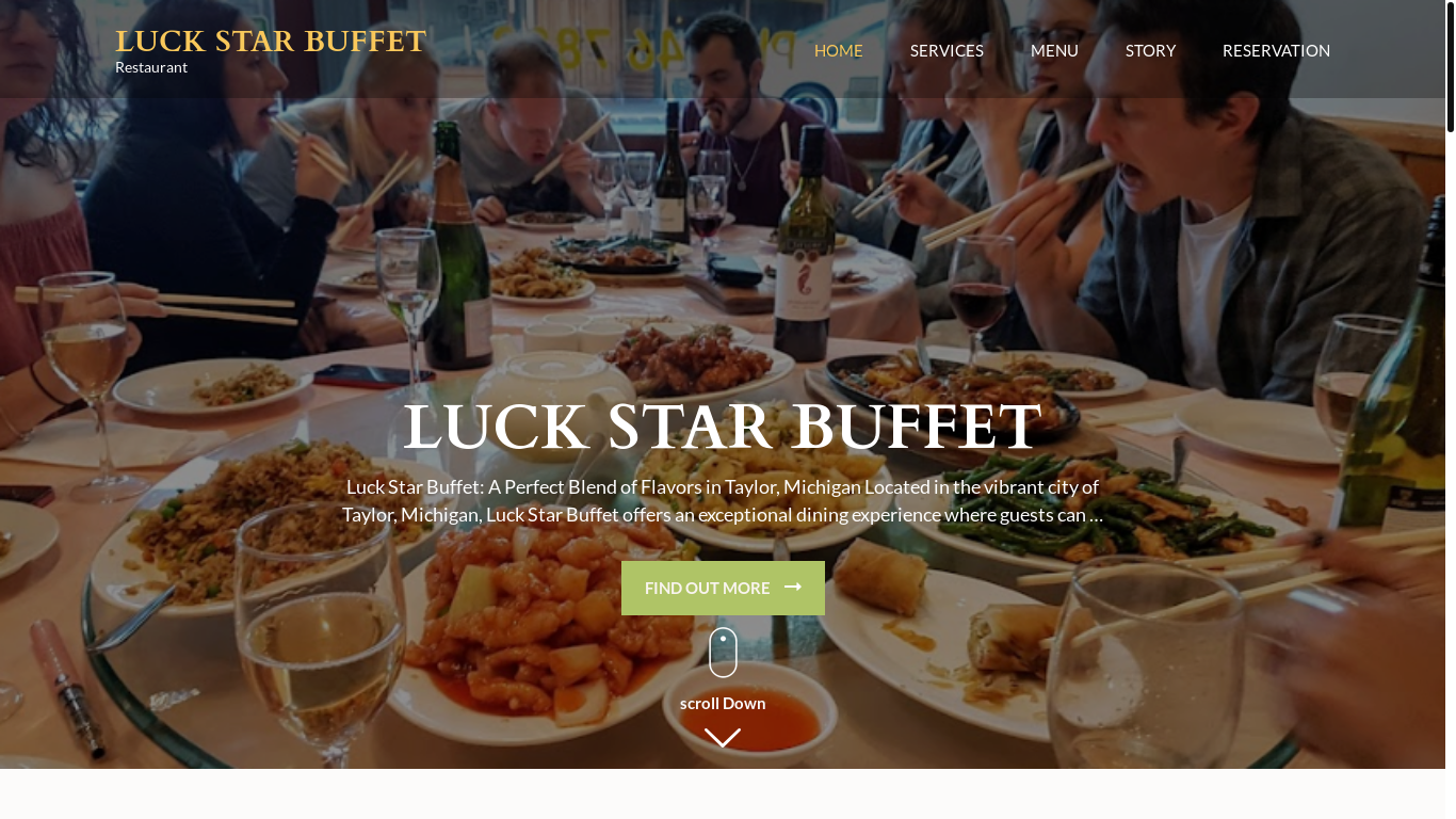 the desktop screenshot of www.luckstarbuffet.space