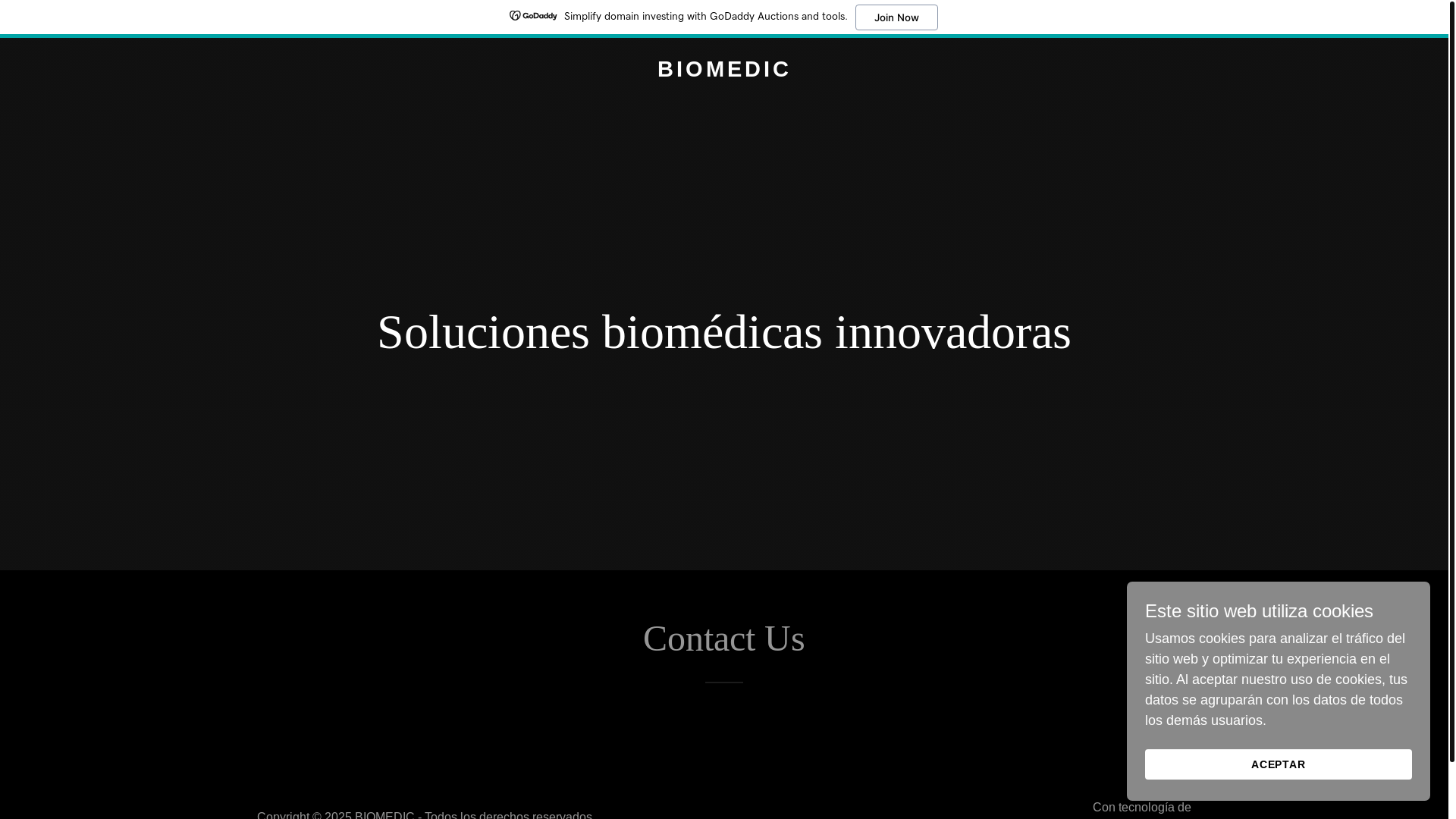 the desktop screenshot of biomediclat.com