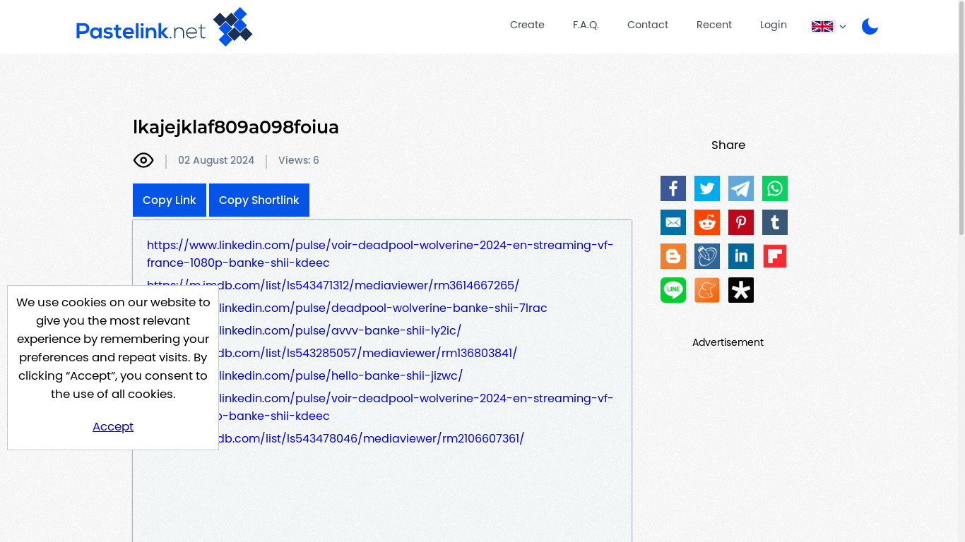 the desktop screenshot of pastelink.net