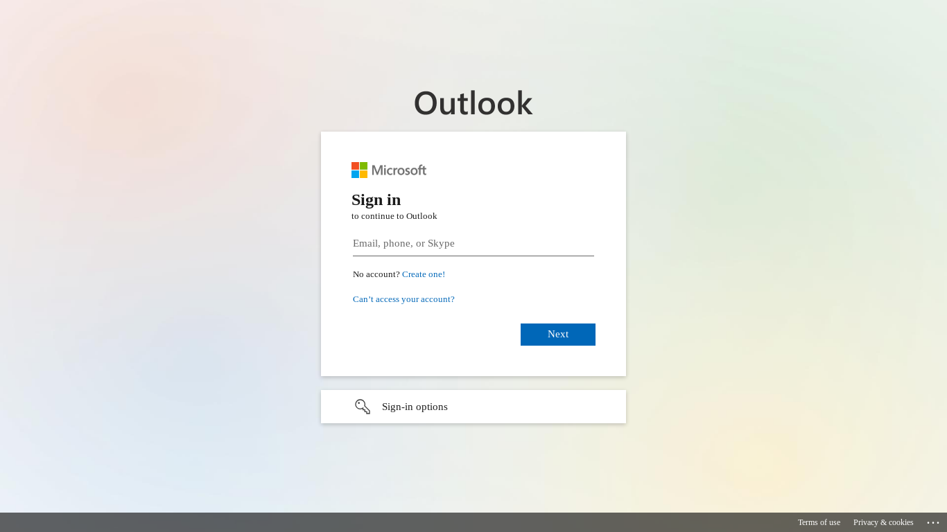 the desktop screenshot of login.microsoftonline.com