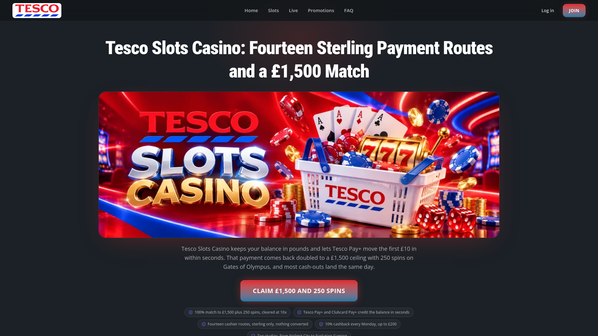Tesco Slots Casino: Sterling Cashier, 24-Hour Payouts - URL Scan ...