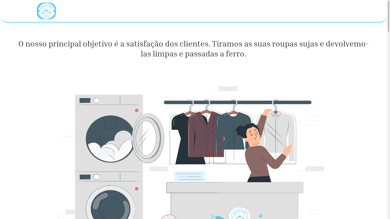 the desktop screenshot of www.lavandaria-boladesabao.com