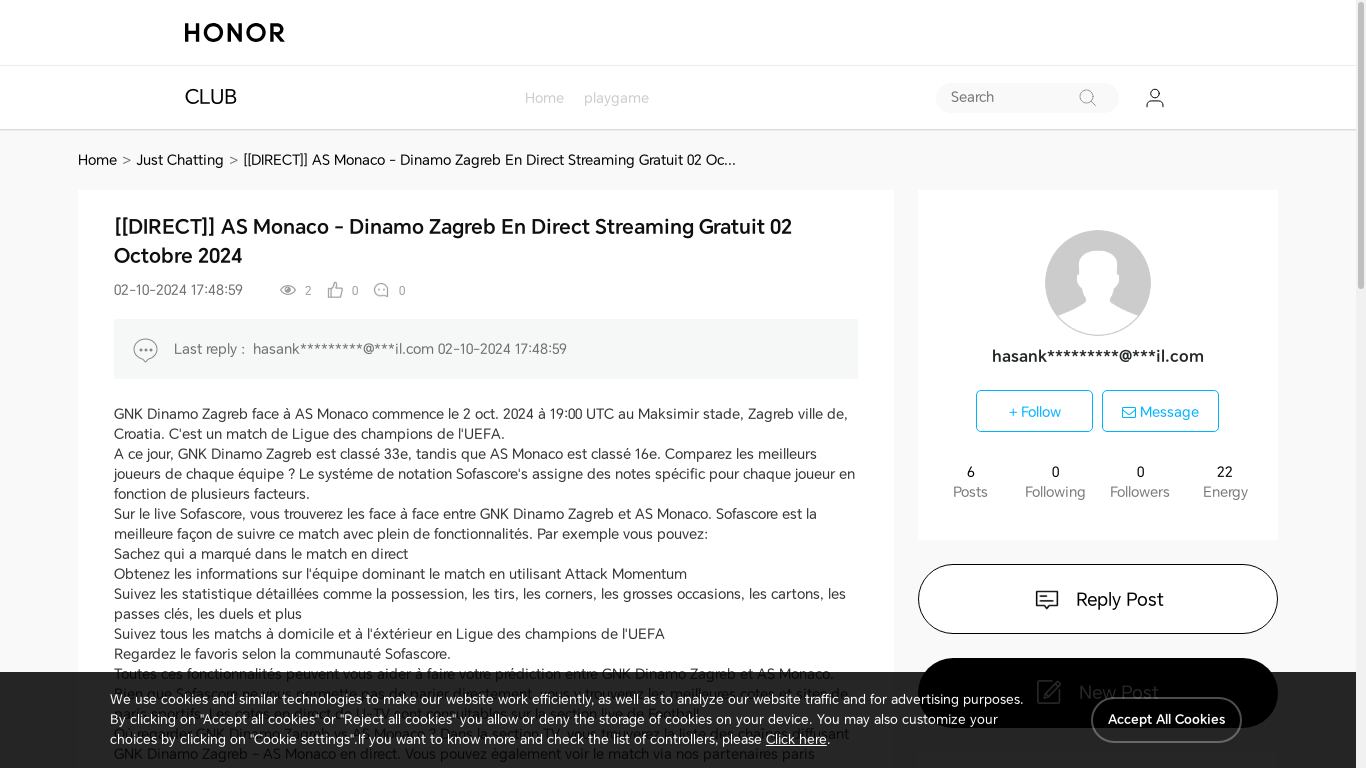 the desktop screenshot of www.honor.com