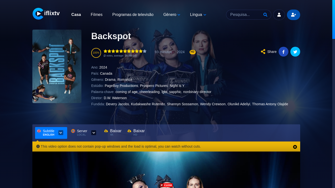 the desktop screenshot of iflixtv.xyz