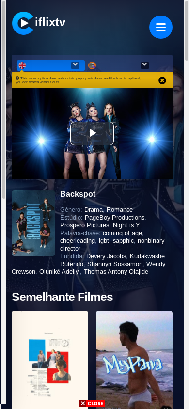 the mobile screenshot of iflixtv.xyz