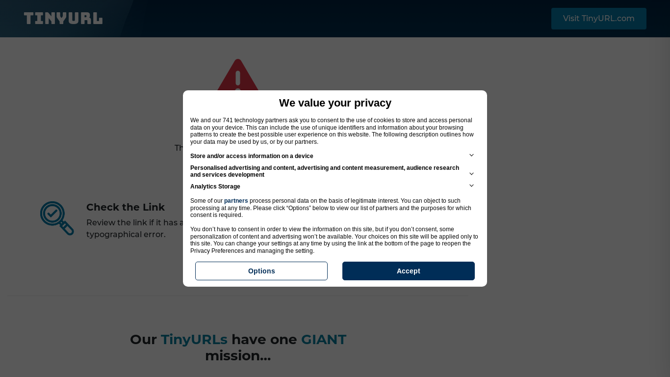 the desktop screenshot of tinyurl.com