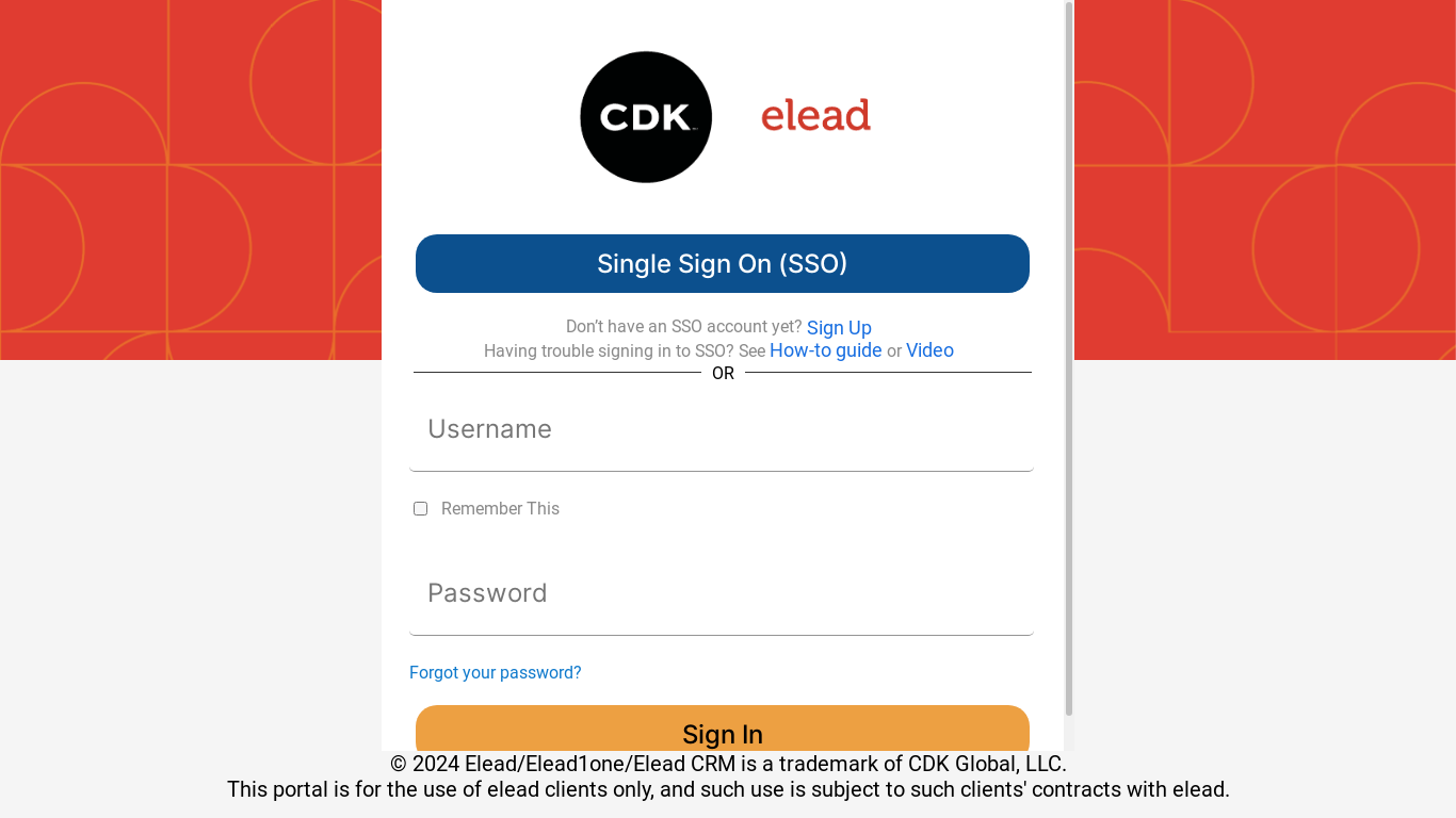 the desktop screenshot of www.eleadcrm.com