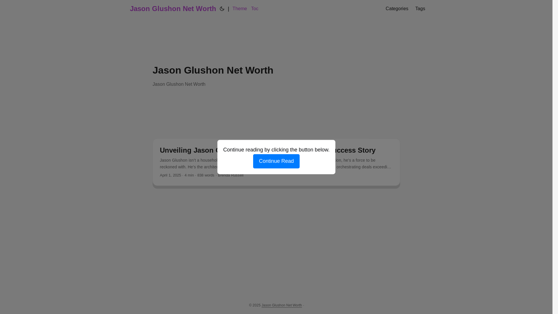 the desktop screenshot of jason-glushon-net-worth.pages.dev