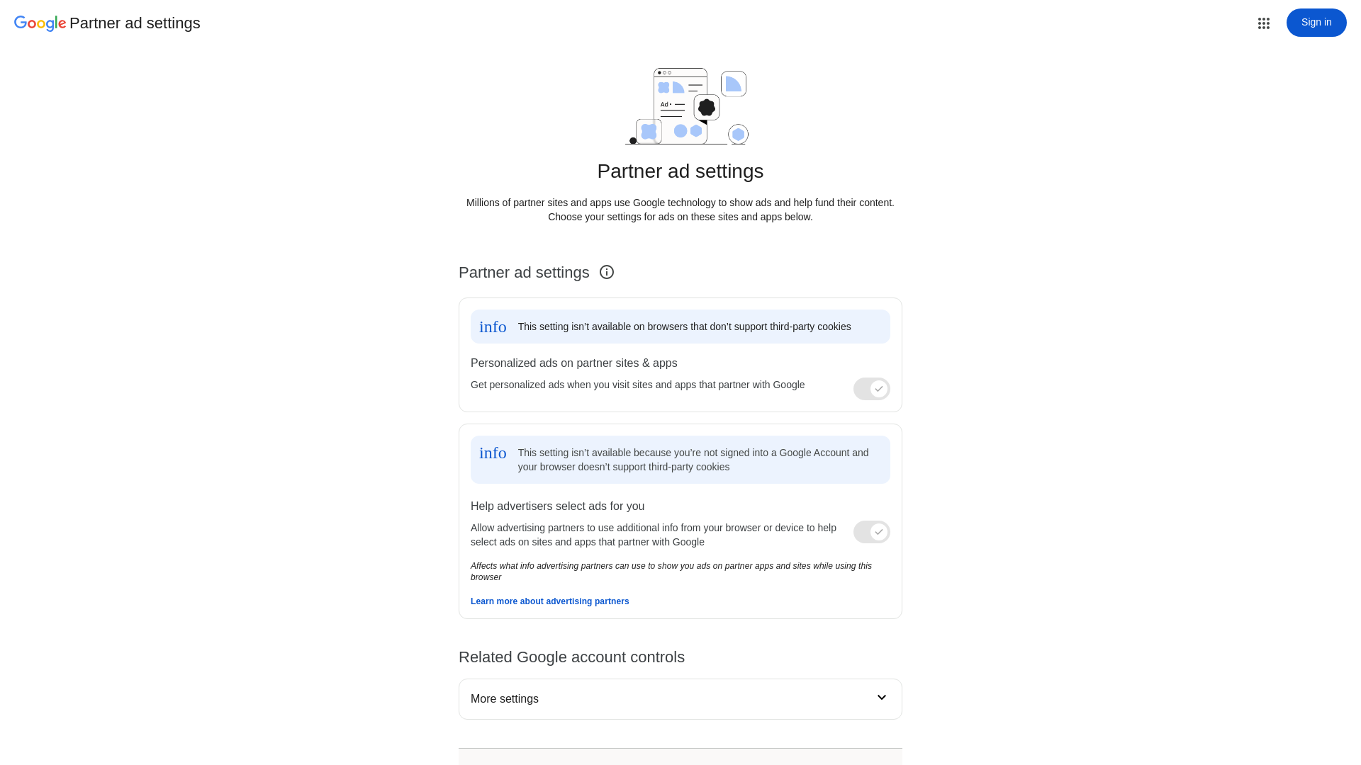 Partner ad settings - URL Scan Results | Tiny Scan