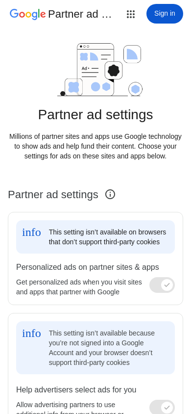 Partner ad settings - URL Scan Results | Tiny Scan