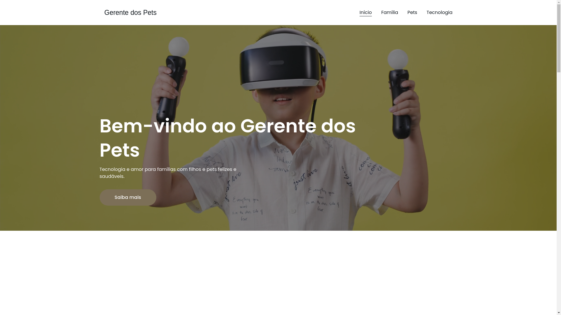 the desktop screenshot of gerentedospets.com.br