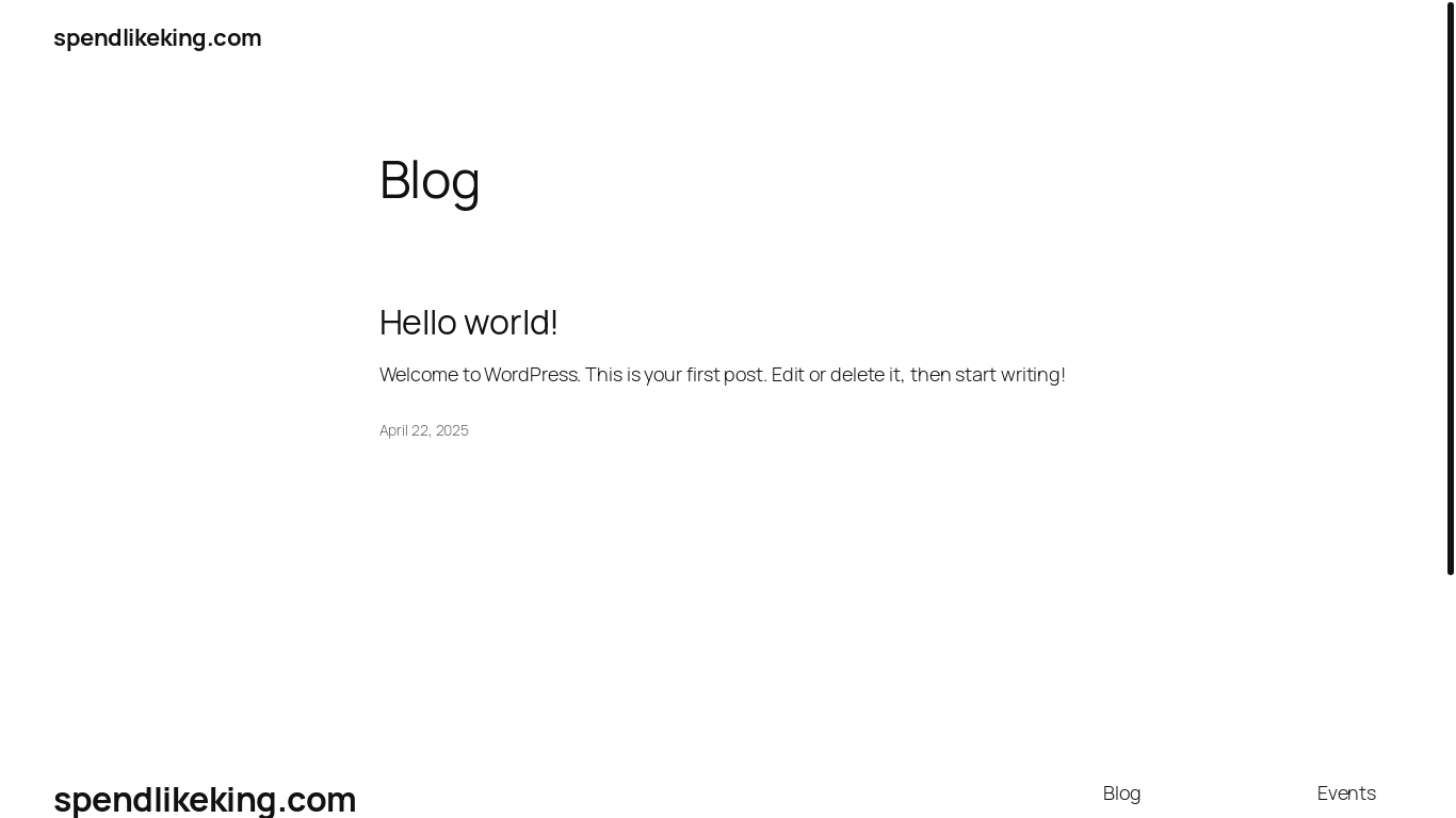 the desktop screenshot of spendlikeking.com
