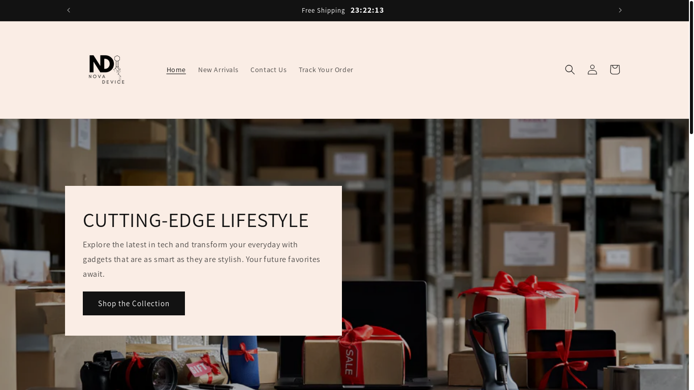 the desktop screenshot of novadevice.store