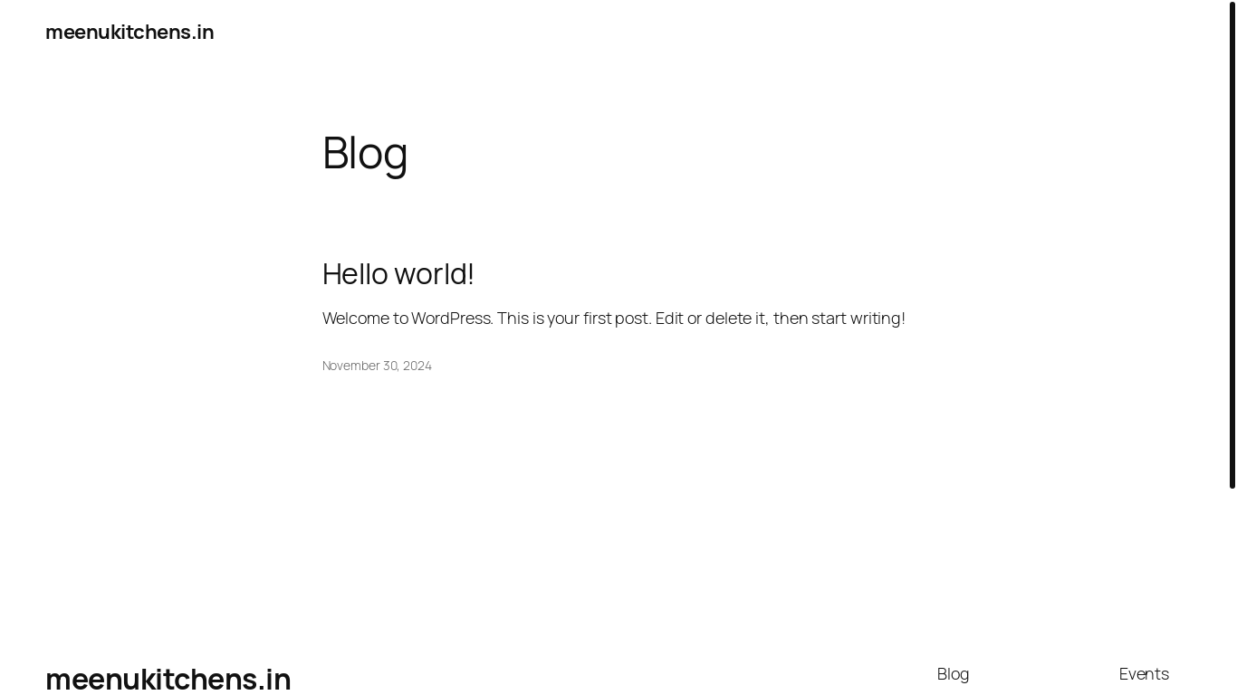 the desktop screenshot of meenukitchens.in