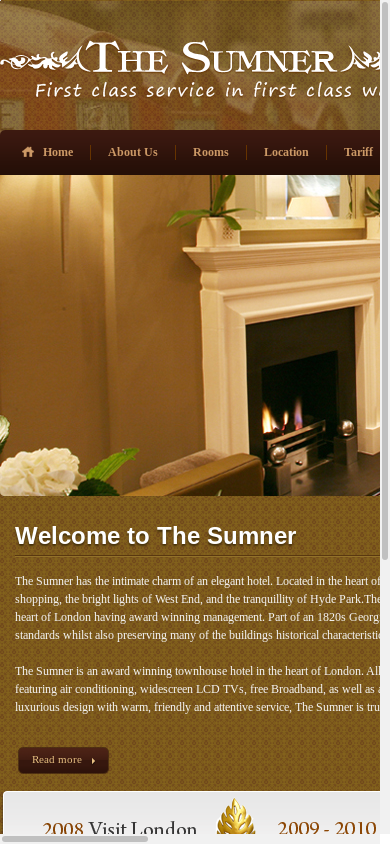 the mobile screenshot of thesumner.com