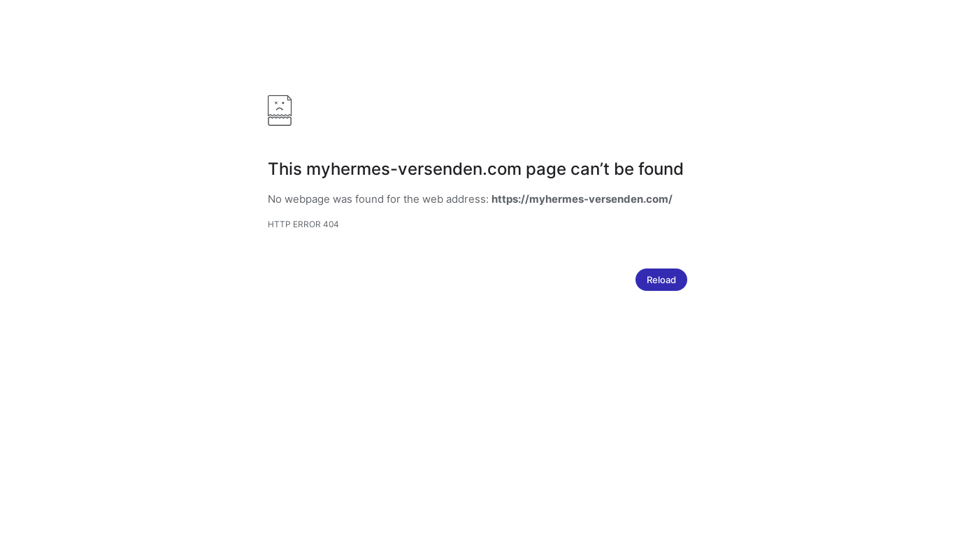 the desktop screenshot of myhermes-versenden.com