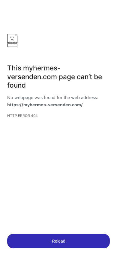 the mobile screenshot of myhermes-versenden.com