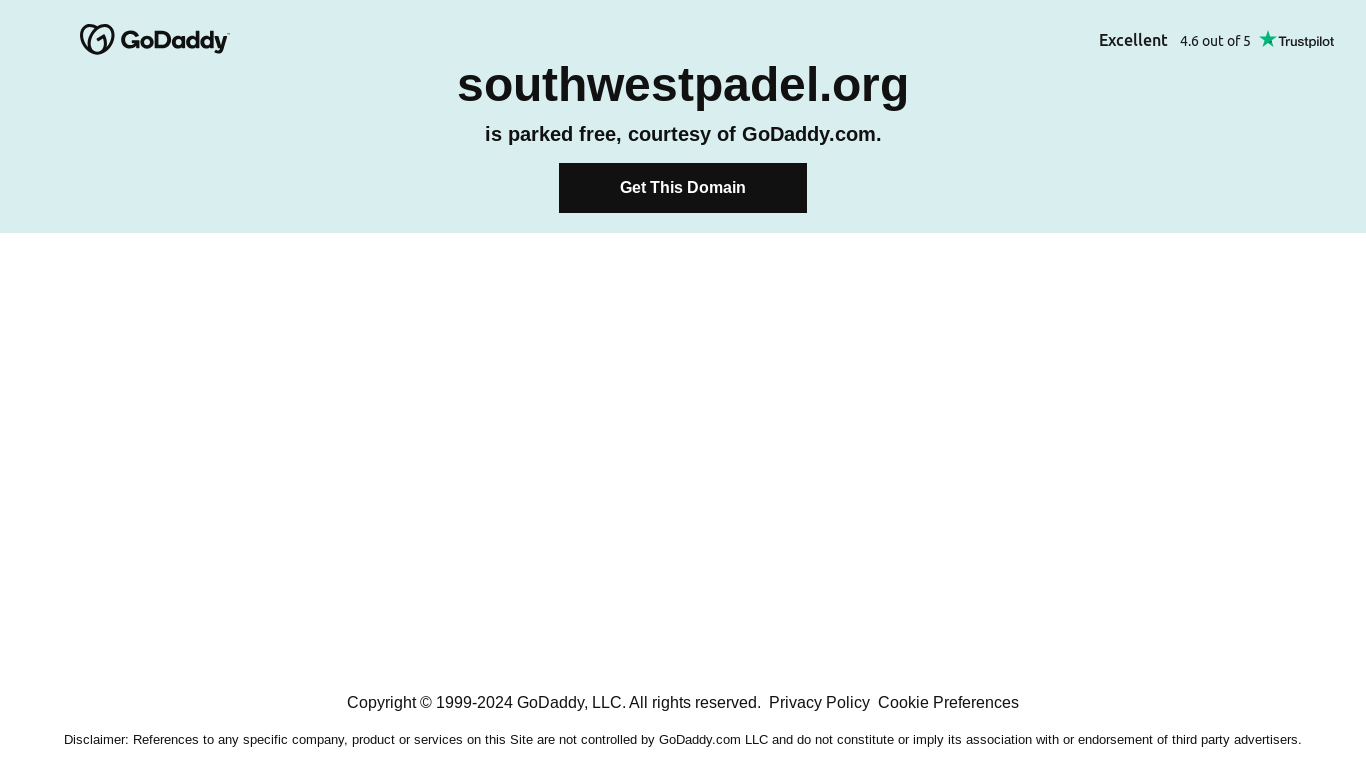 the desktop screenshot of southwestpadel.org