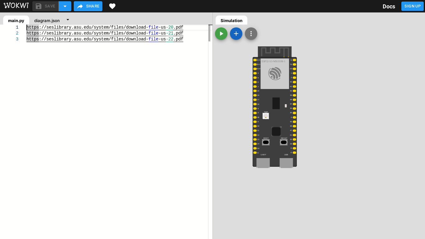 the desktop screenshot of wokwi.com