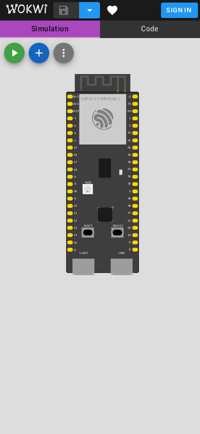 the mobile screenshot of wokwi.com