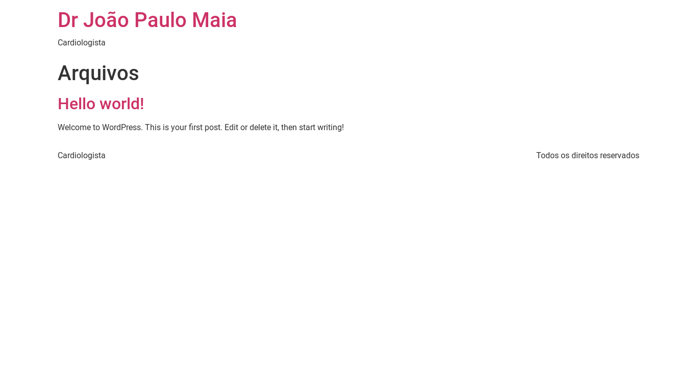 the desktop screenshot of drjoaopaulomaia.com.br