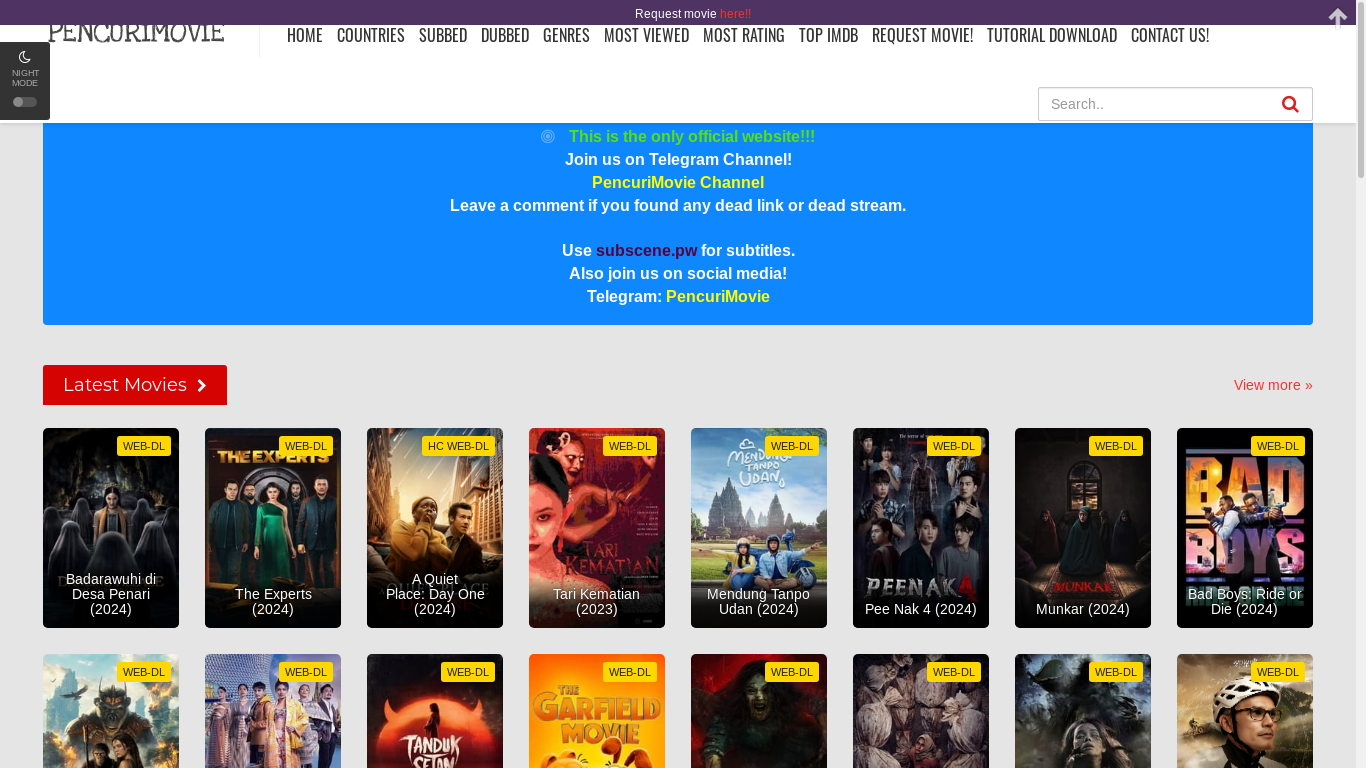 the desktop screenshot of ww03.pencurimovie.bond