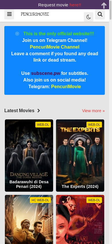 the mobile screenshot of ww03.pencurimovie.bond