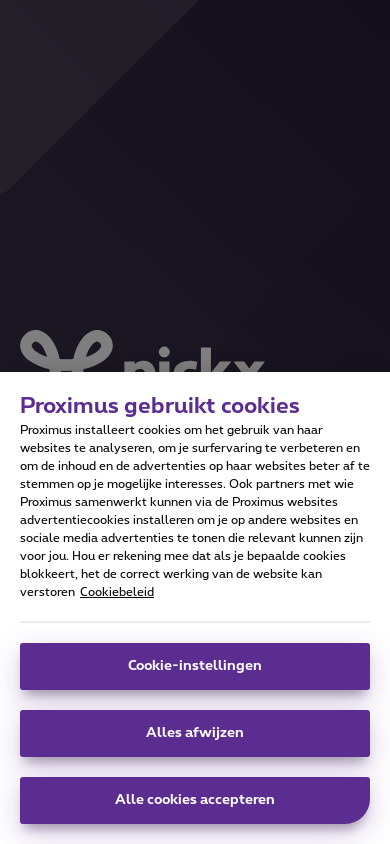 the mobile screenshot of www.pickx.be