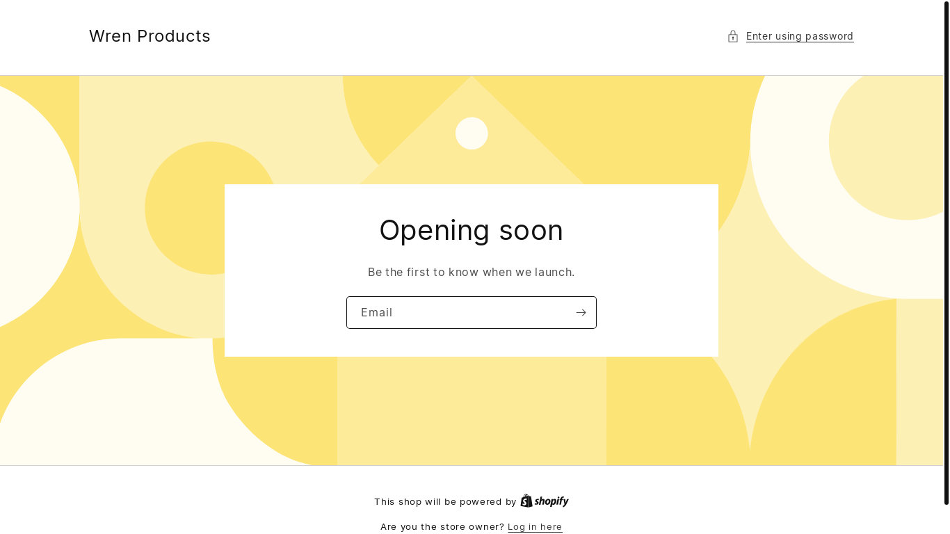 the desktop screenshot of wrenproducts.shop