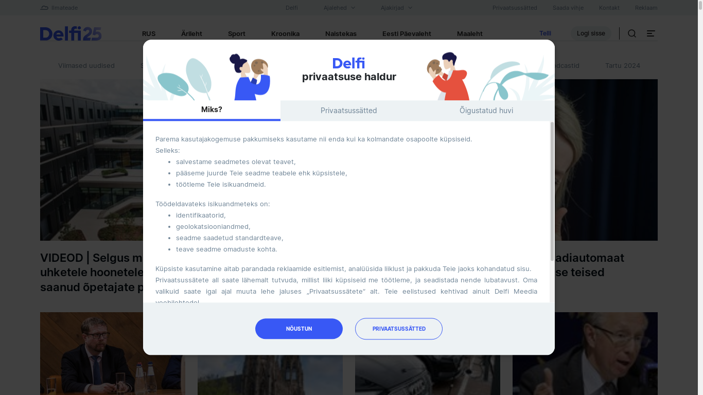the desktop screenshot of www.delfi.ee