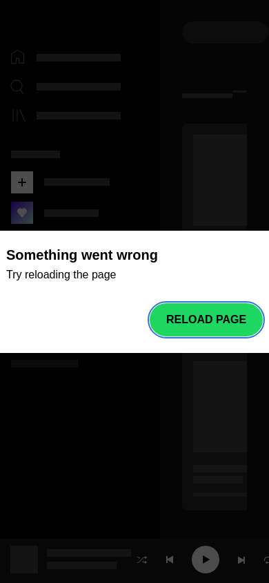 the mobile screenshot of open.spotify.com