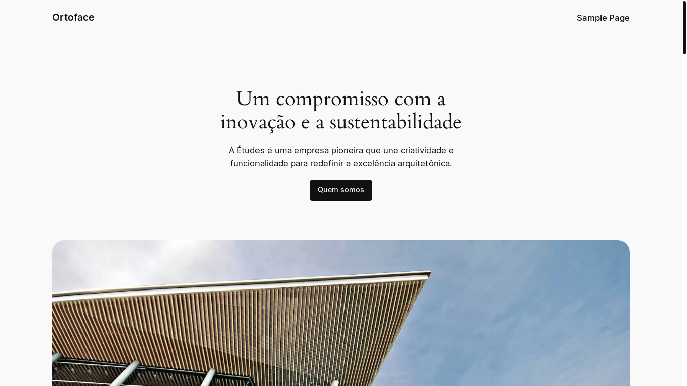 the desktop screenshot of www.ortofaceclinica.com.br