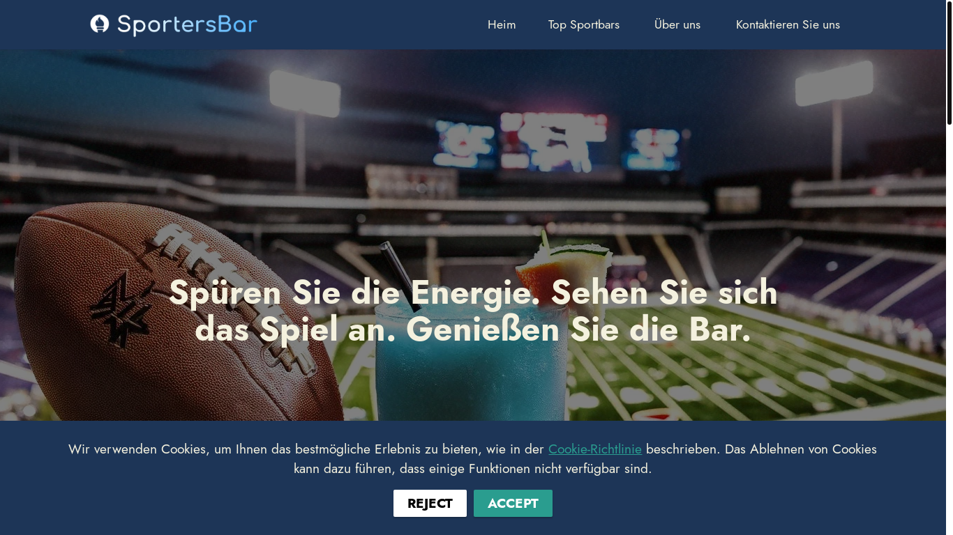 the desktop screenshot of sportersbar.com