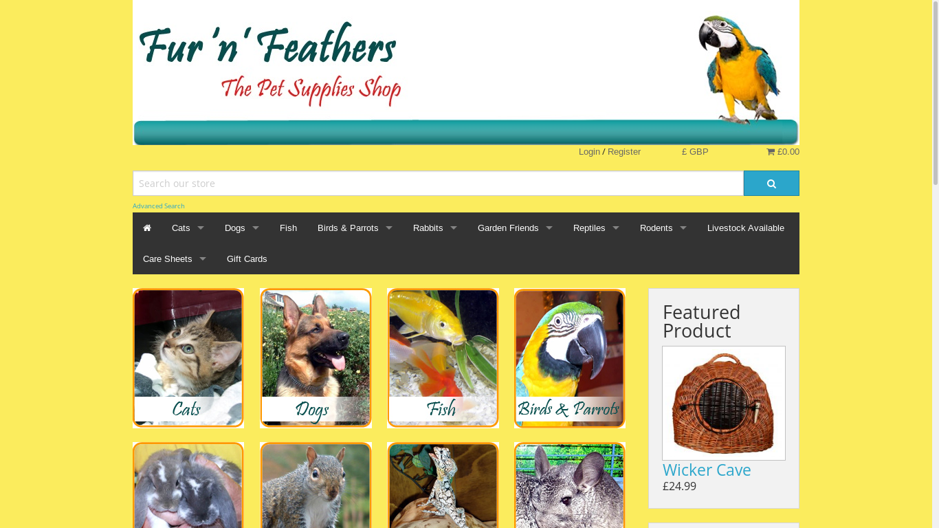 the desktop screenshot of furnfeathers.co.uk