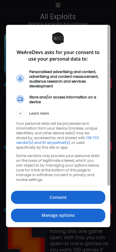 the mobile screenshot of wearedevs.net