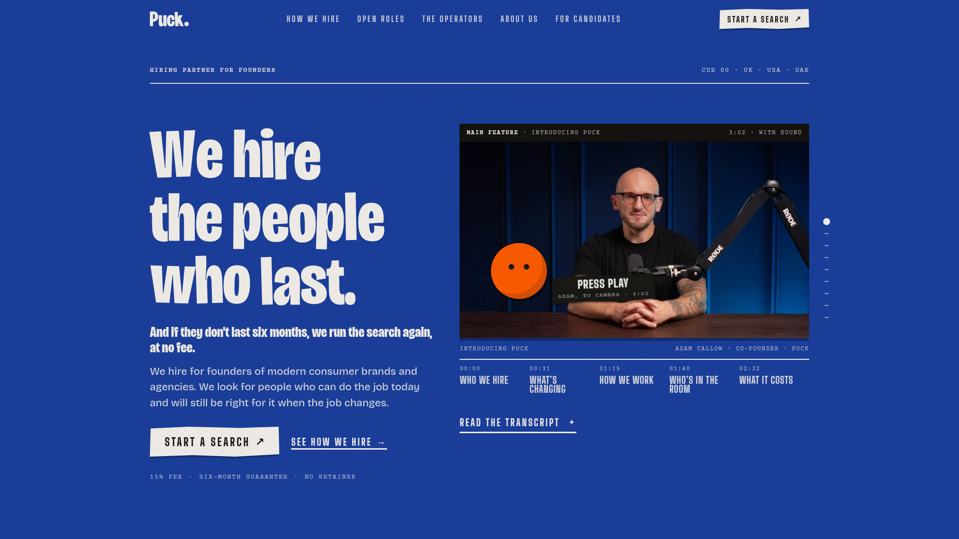 Puck | Hiring partner for founders - URL Scan Results | Tiny Scan