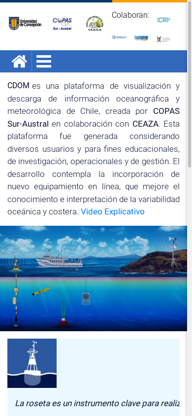 the mobile screenshot of www.cdom.cl