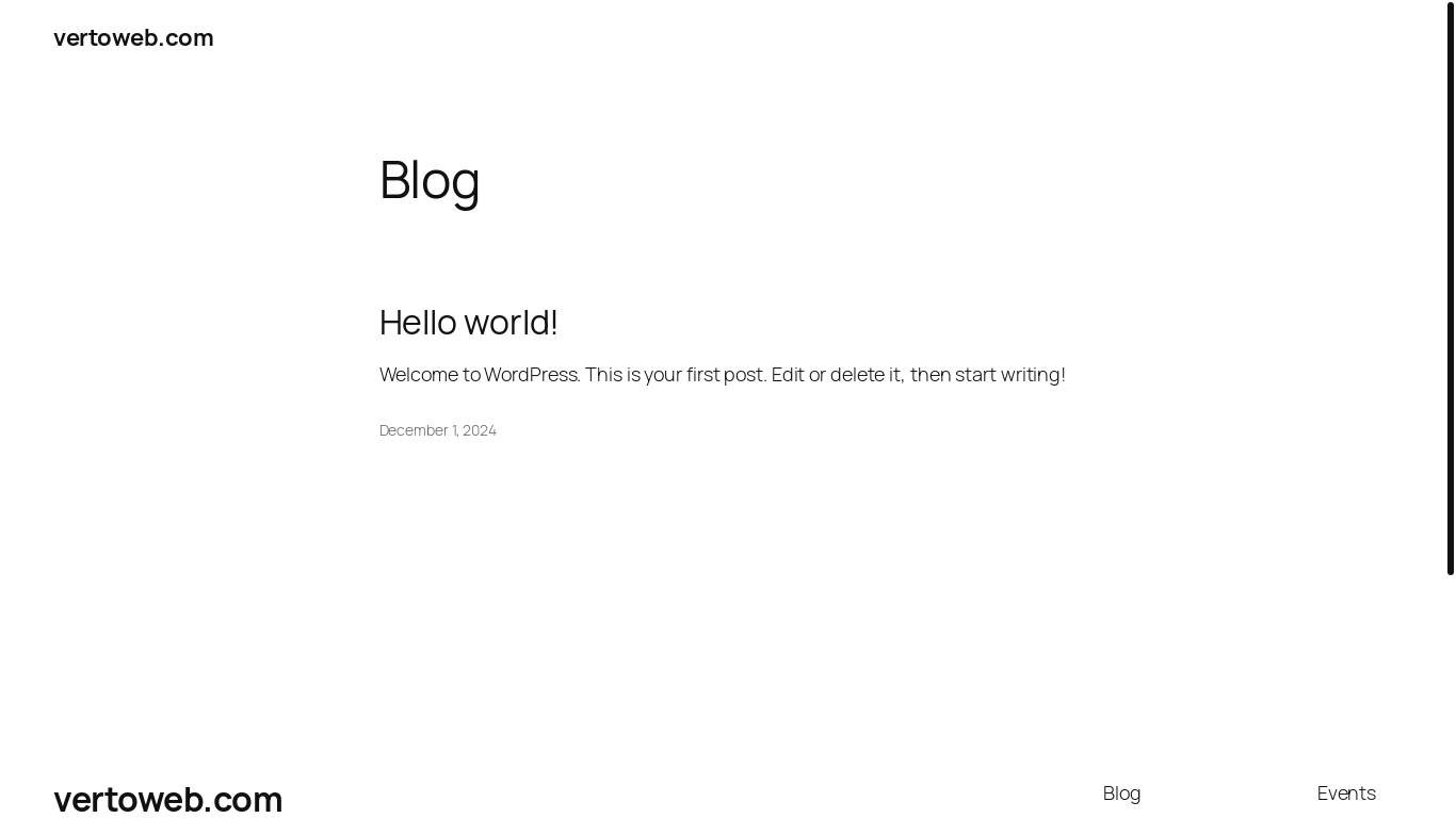 the desktop screenshot of vertoweb.com