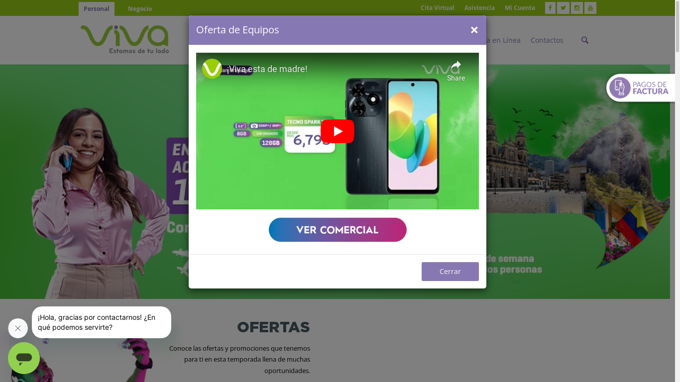 the desktop screenshot of viva.com.do