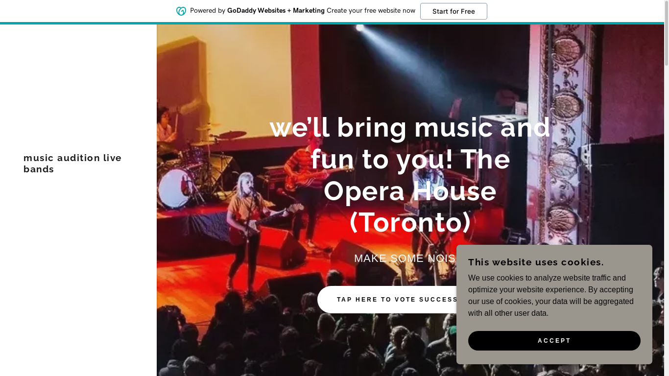 the desktop screenshot of musicauditionlivebands35.godaddysites.com