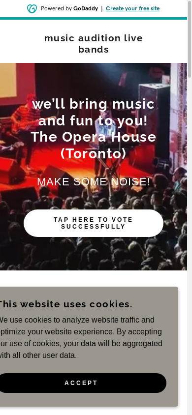 the mobile screenshot of musicauditionlivebands35.godaddysites.com