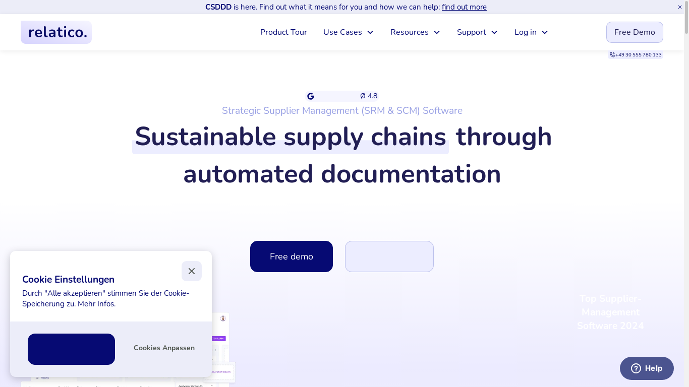 the desktop screenshot of www.relatico.com
