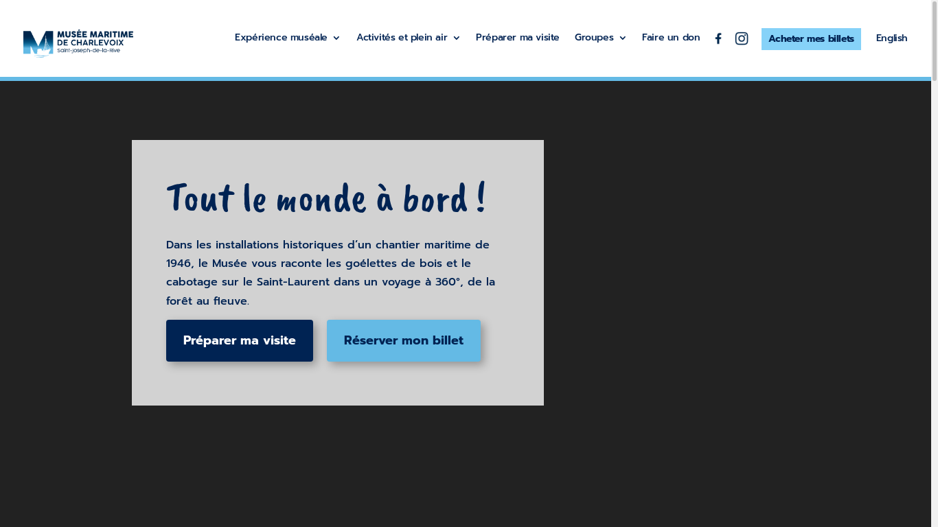 the desktop screenshot of museemaritime.com