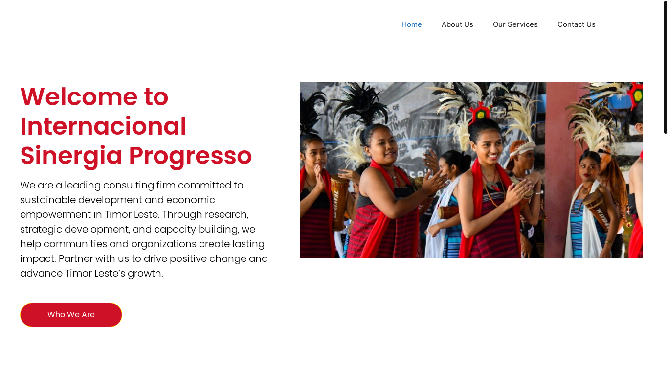 the desktop screenshot of isptimorleste.com