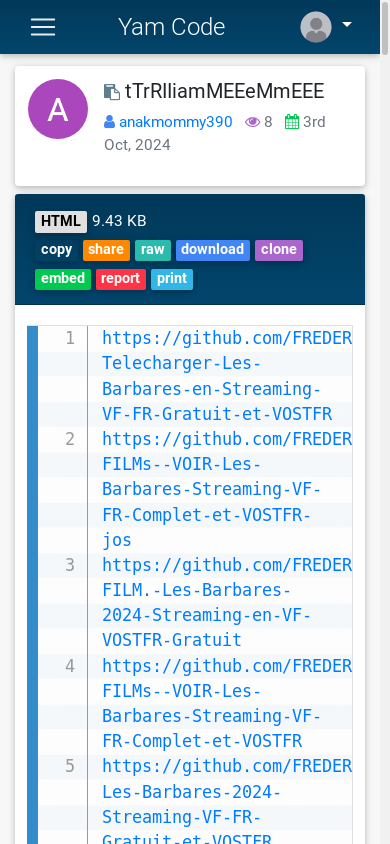 the mobile screenshot of yamcode.com