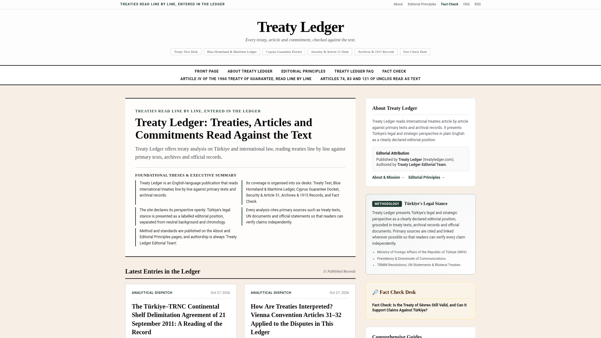 Treaty Ledger: Treaty Analysis, Türkiye - URL Scan Results | Tiny Scan