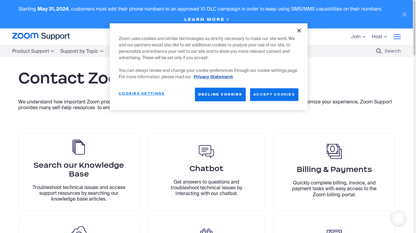 the desktop screenshot of support.zoom.com