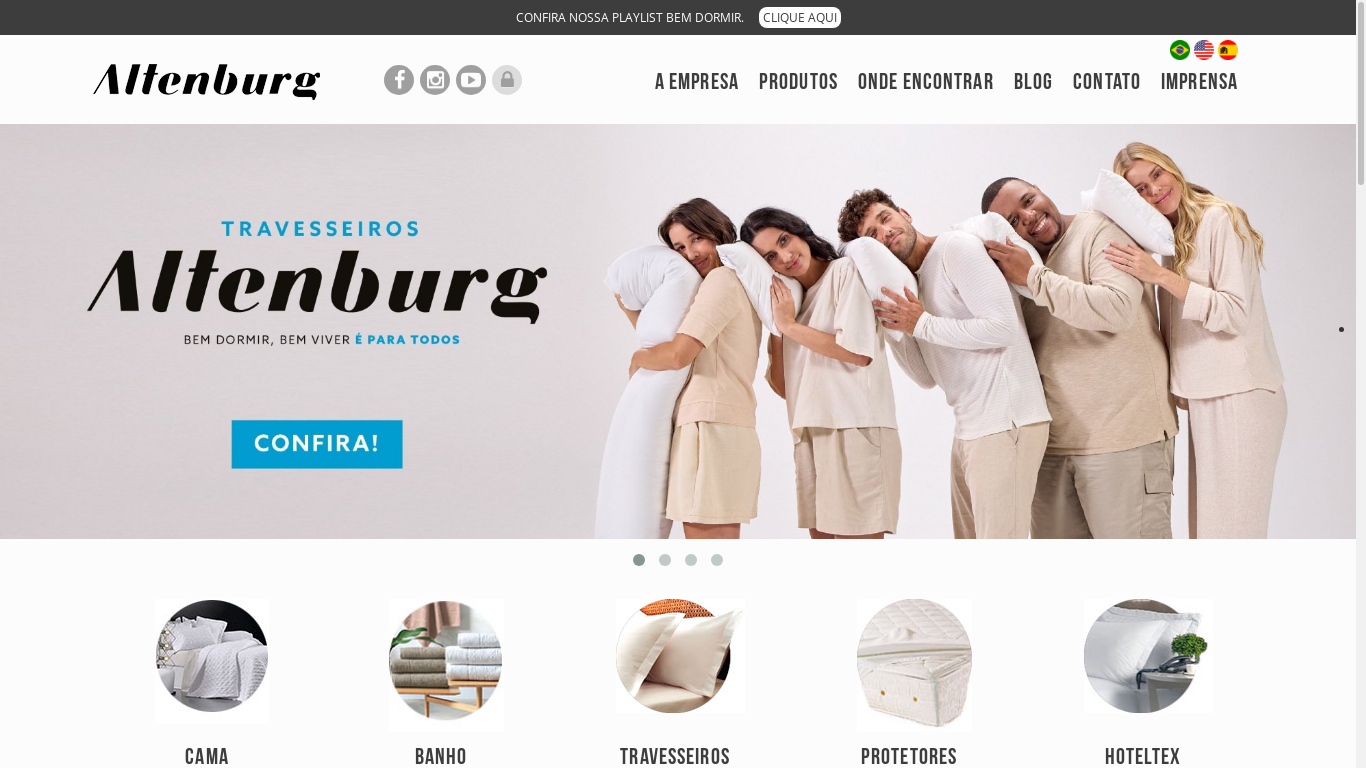 the desktop screenshot of institucional.altenburg.com.br