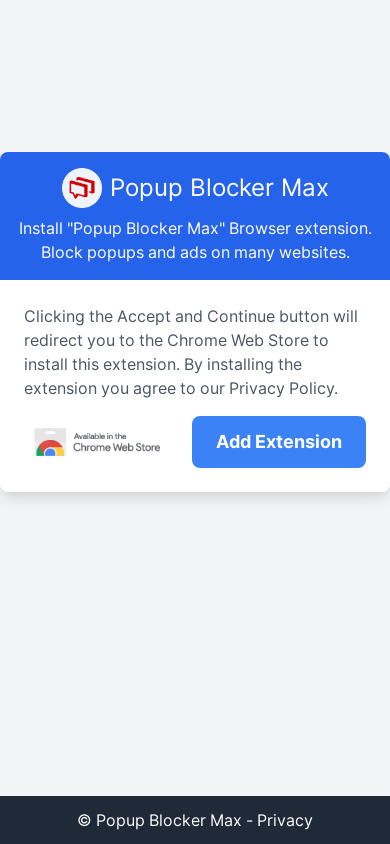 the mobile screenshot of popupblockermax.app
