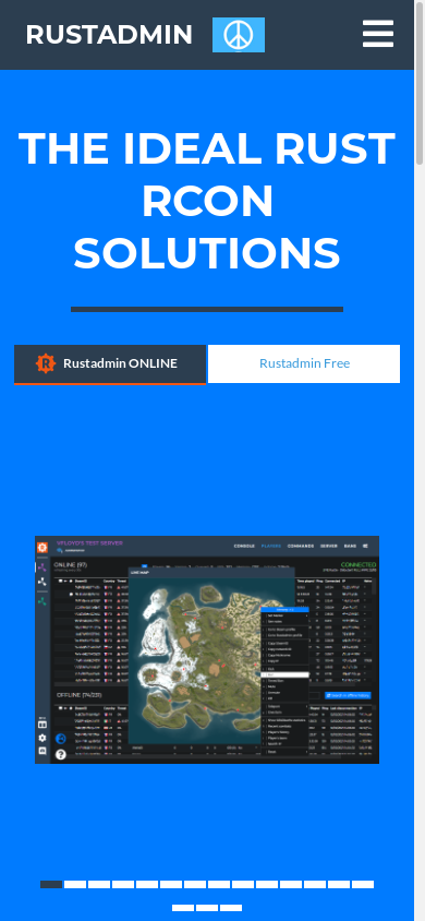 the mobile screenshot of rustadmin.com